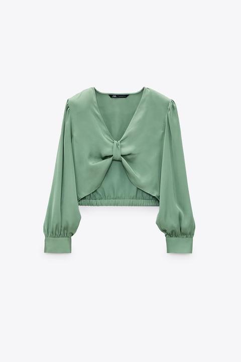 Satin Top With Knot