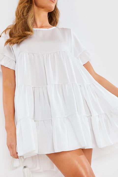 satin smock dress