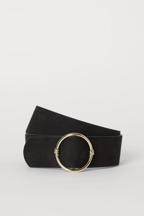 Wide Waist Belt - Black