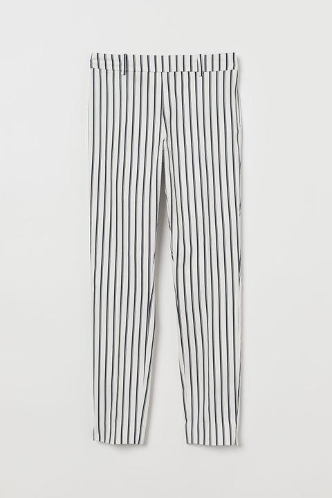 H & M - Pantaloni A Sigaretta - Bianco