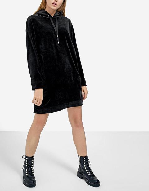 Vestito Felpa Velluto Nero