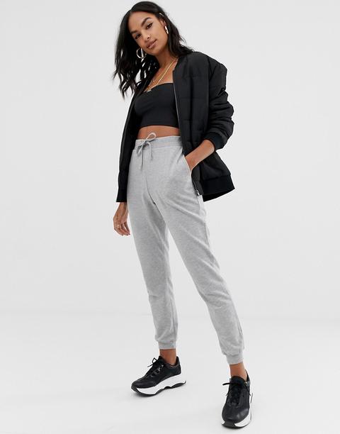 Asos Design Basic - Joggers Con Coulisse - Grigio