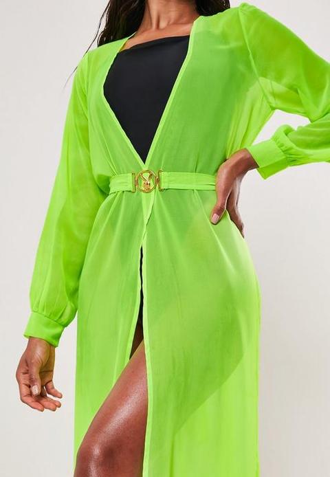 lime green beach cover up