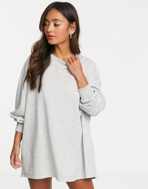 New Look Sweat Dress In Grey