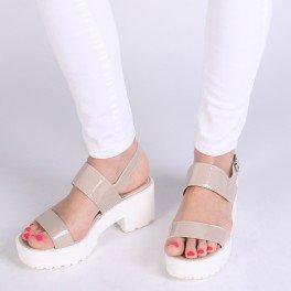 Frances Nude Strappy Platform Sandals