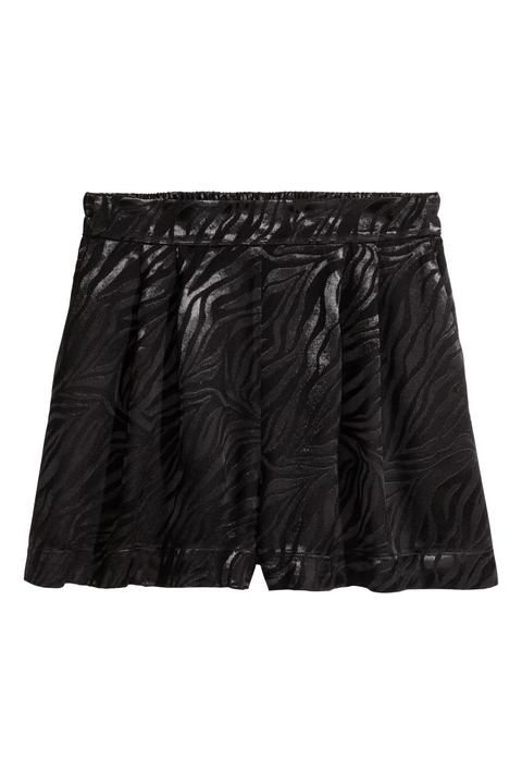 H & M - Shorts In Tessuto Jacquard - Nero