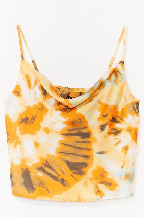 Womens Right On Tie Dye Plus Cowl Cami Top