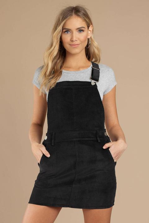 black corduroy dress