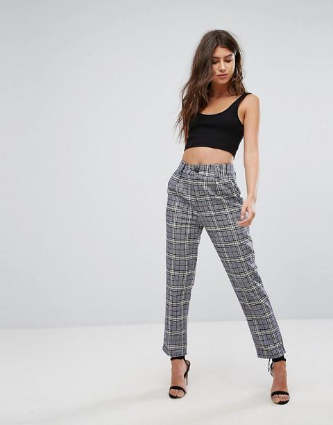 Prettylittlething - Pantaloni Sartoriali A Quadri - Multicolore