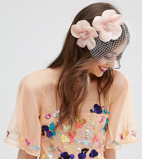 Diadema Con Velo Y Flores Para Ocasiones Especiales De Asos