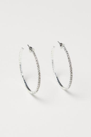 Pendientes De Aro Con Strass