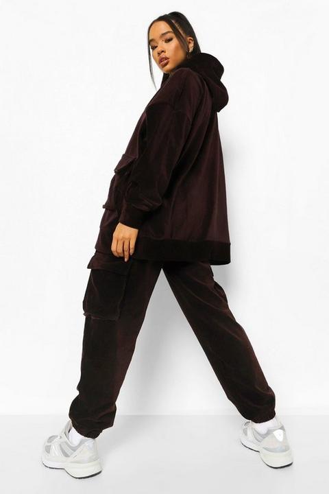 Womens Oversized Cord Utility Tracksuit 
