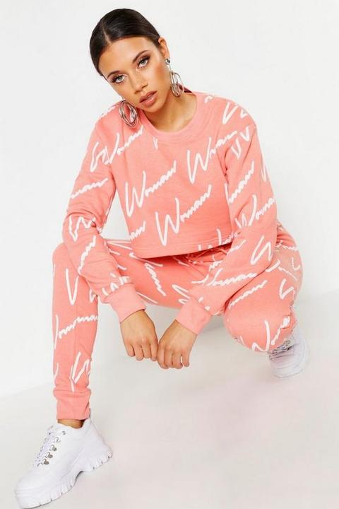 women all over print tracksuit