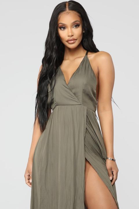 lust satin maxi dress