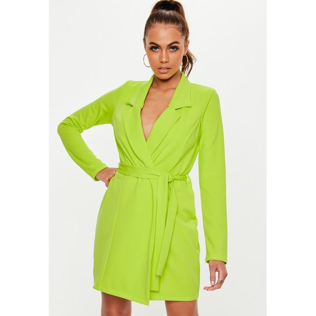 neon blazer dress