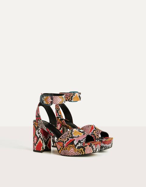 Sandalia Plataforma Print Animal