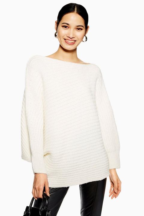 Off Shoulder Longline Jumper