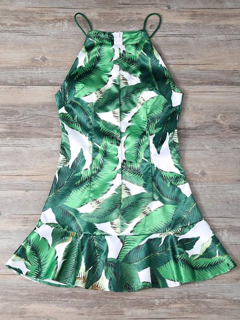 Camisole Palm Print Dress