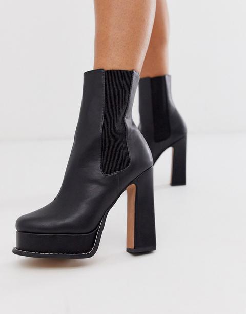 Asos Design Ecuador Platform Boots In Black