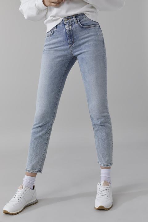 baker high organic blue stretch denim