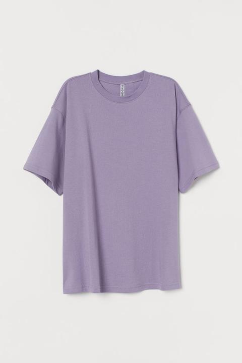 T-shirt Ample En Coton - Violet