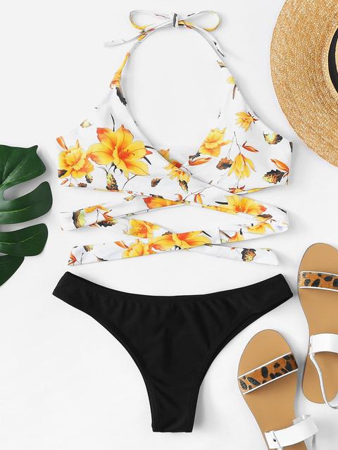 Bikini Con Stampa Floreale