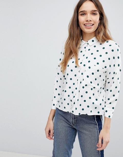 Pull&bear - Camicia A Pois - Bianco