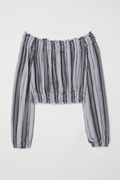 H & M - Top Épaules Nues - Blanc