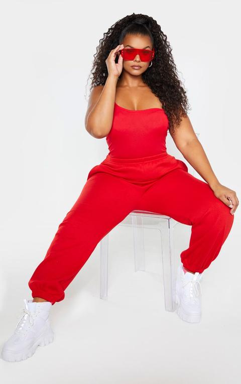 Plus Red Casual Jogger