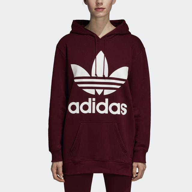 oversized trefoil hoodie adidas
