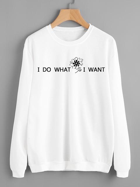 Slogan Print Sweatshirt