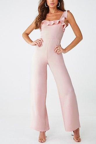 Missguided Ruffled Jumpsuit At Forever 21 , Pink