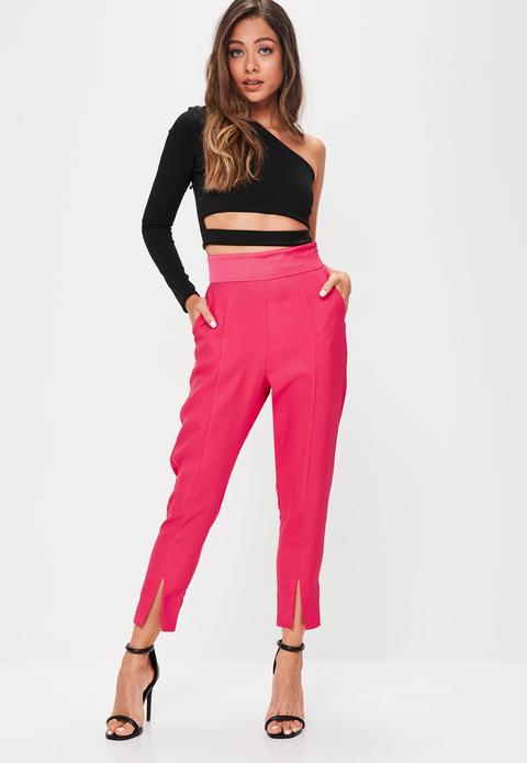 Pink Tapered Trousers