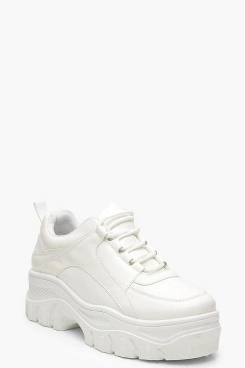 platform lace up trainers