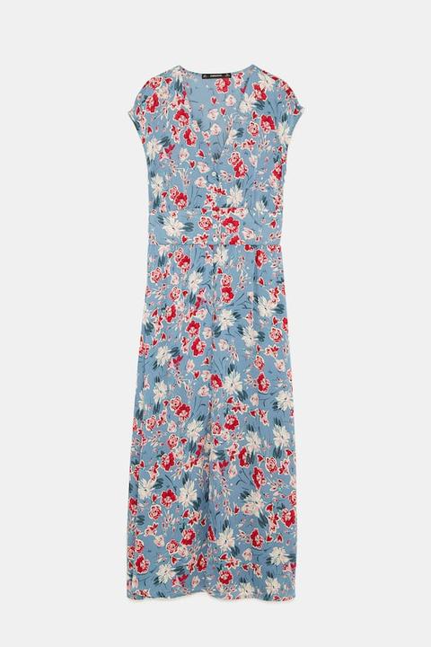 zara floral jumpsuit dress