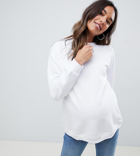 Sudadera Blanca Ultimate De Asos Design Maternity-blanco