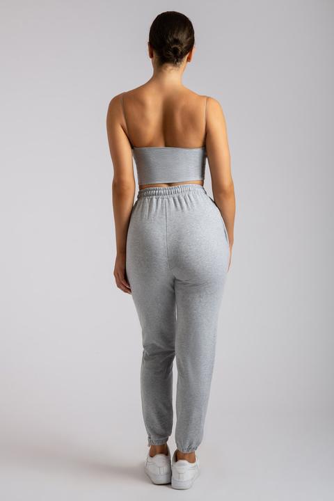 Sylvia Loopback Joggers - Grey Marle