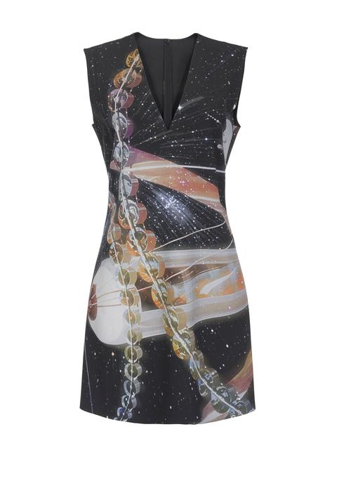 Space Print Tunic Dress