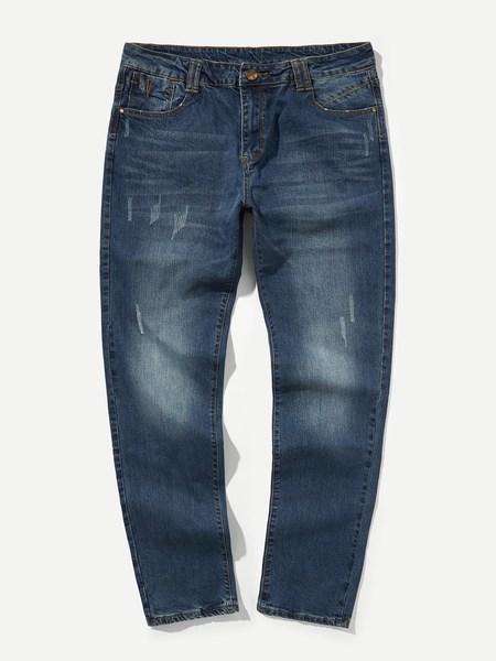 Jeans Da Uomo Con Dettaglio Di Strappi