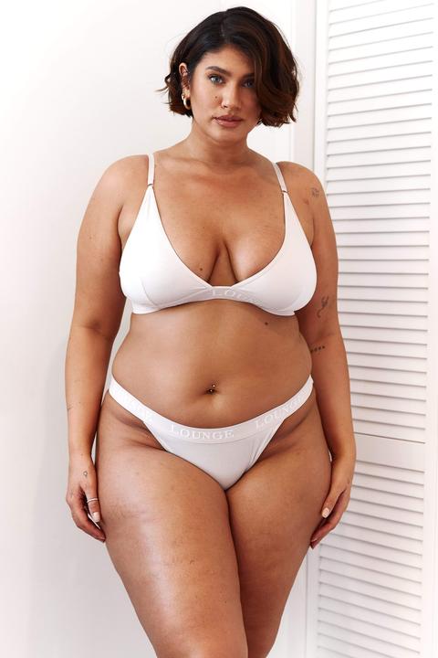 All Cream Bamboo Triangle Bra & Briefs