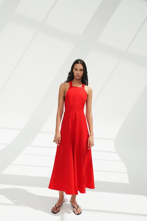 Vestido Con Lino