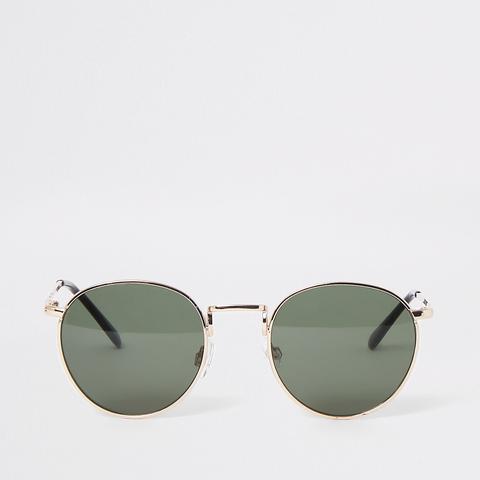 Gold Colour Round Sunglasses