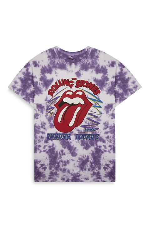 T-shirt Viola Tie Dye Rolling Stones