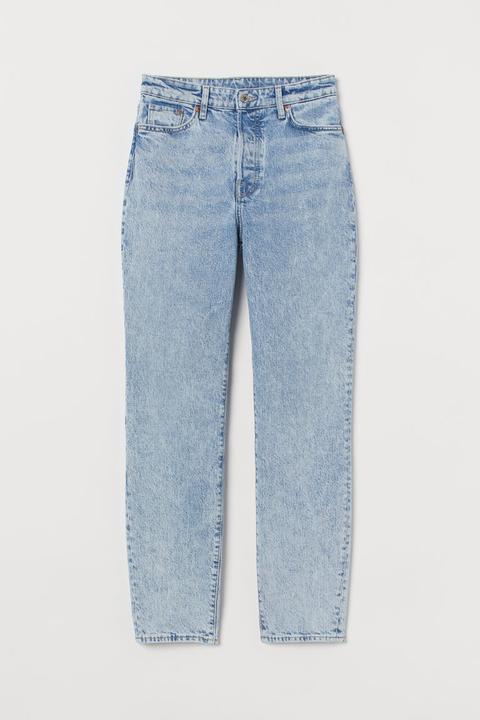 Mom High Ankle Jeans - Azul