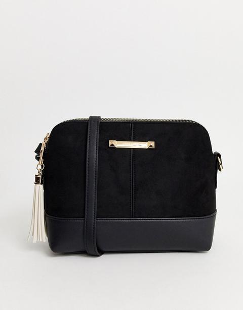 Bolso Kettle De Mano Negro Con Bolsillo En La Parte Delantera De River Island