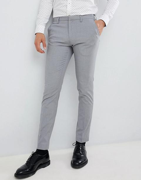 Burton Menswear - Pantaloni Eleganti Super Skinny Grigi - Grigio