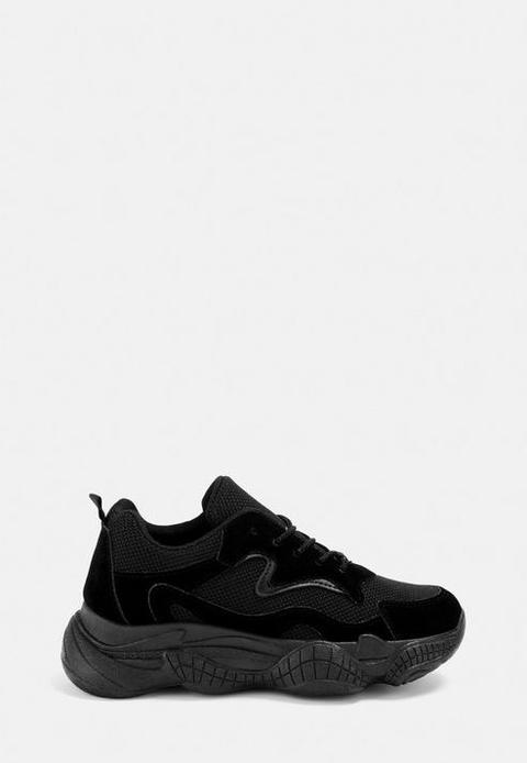 Black Bubble Sole Trainers, Black