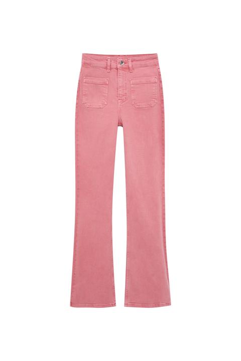 Pantalón Bootcut Bolsillos Plastrón