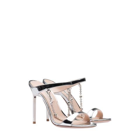 Sandali In Pelle Metallizzata