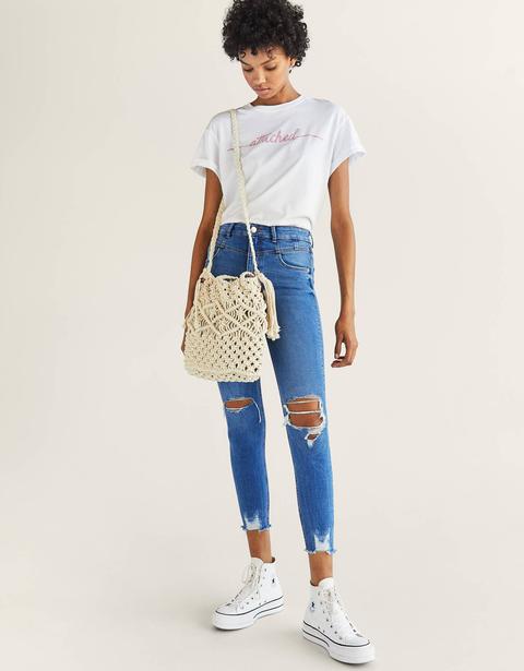 Skinny-jeans Mit Hohem Bund